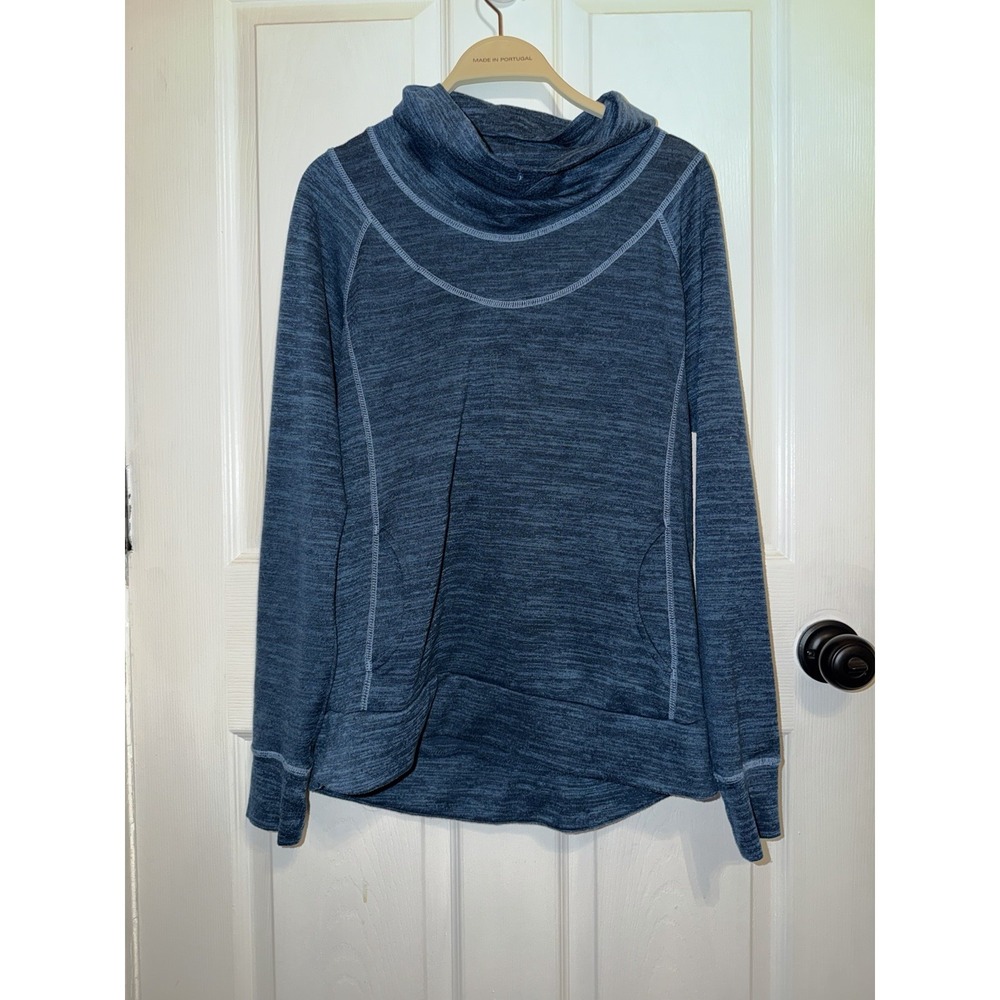 Kuhl Women's Lea Pullover Sweater Cowl Neck Longsleeve Lightweight in Blue‎ L